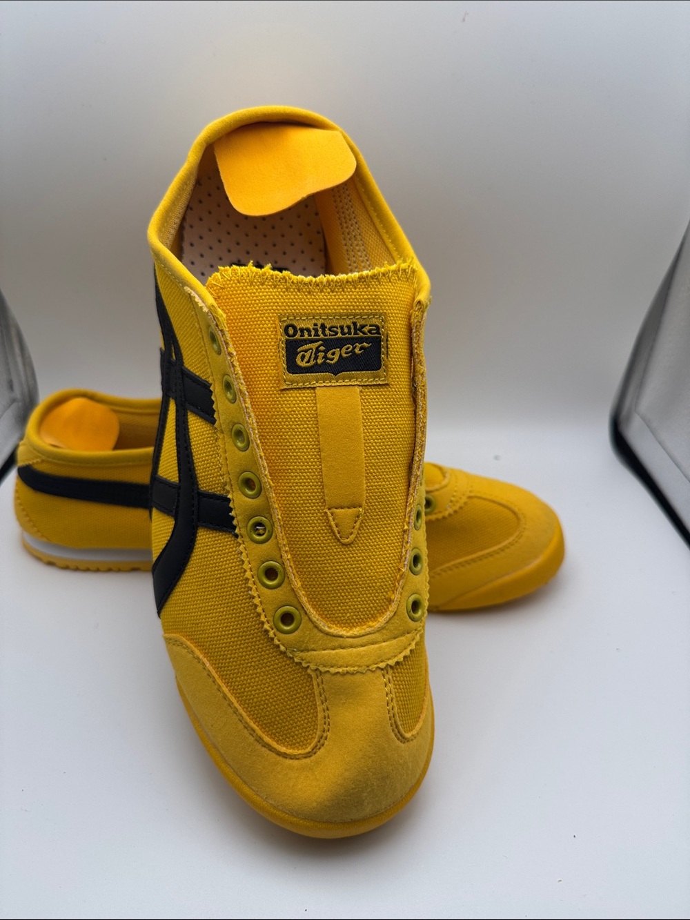 Onitsuka Tiger by Asics Kids Bright Yellow & Black Slip-On Sneakers